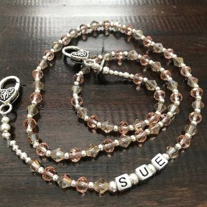 Face Mask Holder Bead Necklace Lanyard Personalize